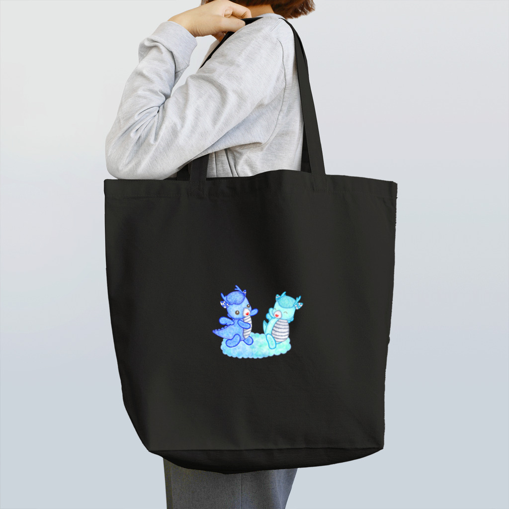 satoayaのアニマルカフェのキャンディードラゴン　青 Tote Bag