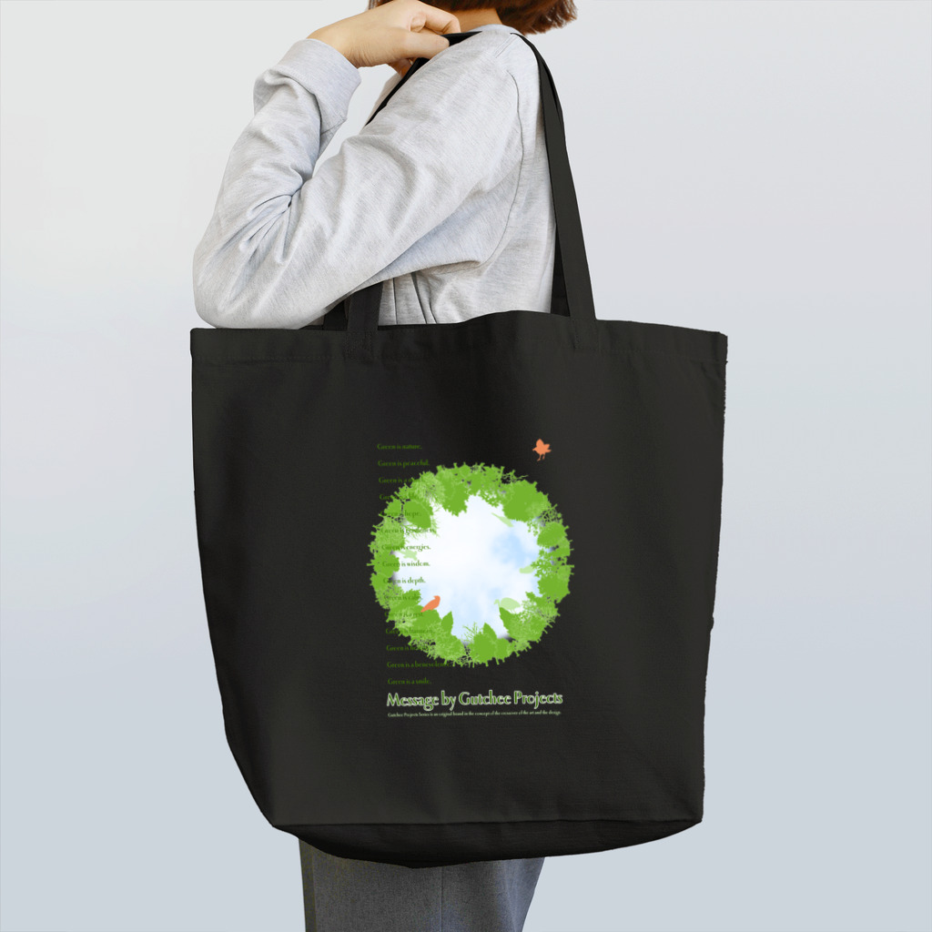 Gutchee ProjectsのGreen message_tsc01 Tote Bag