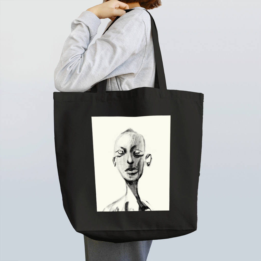 ブロッコリーの人物のドローイング Tote Bag