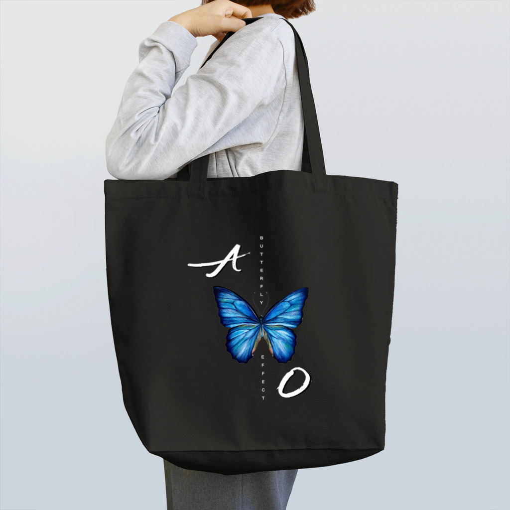 idumi-artの青い蝶🦋縦　BUTTERFLY EFFECT トートバッグ