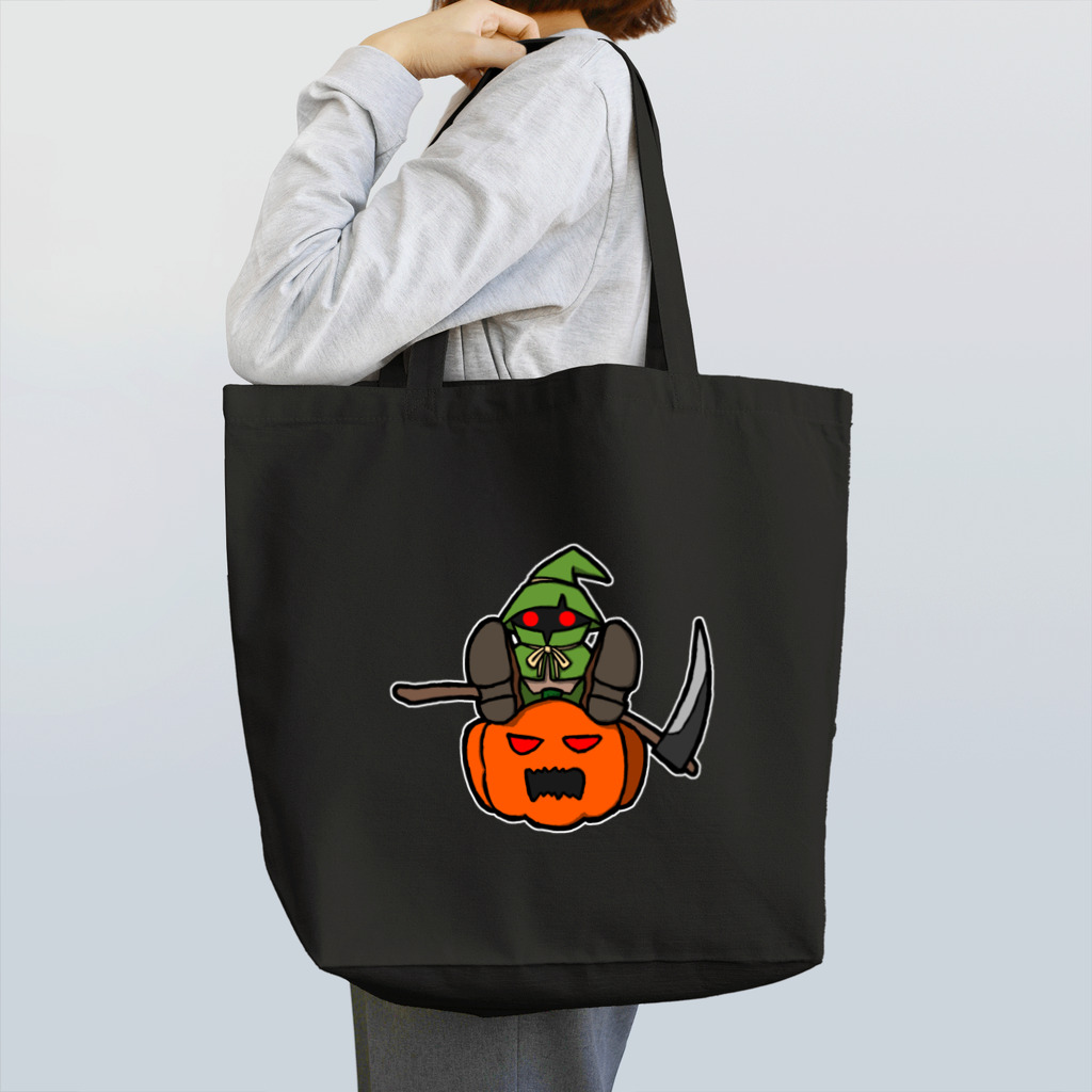 ナチュラルサトシのめへのスケアクロウとジャック・オー・ランタン Tote Bag