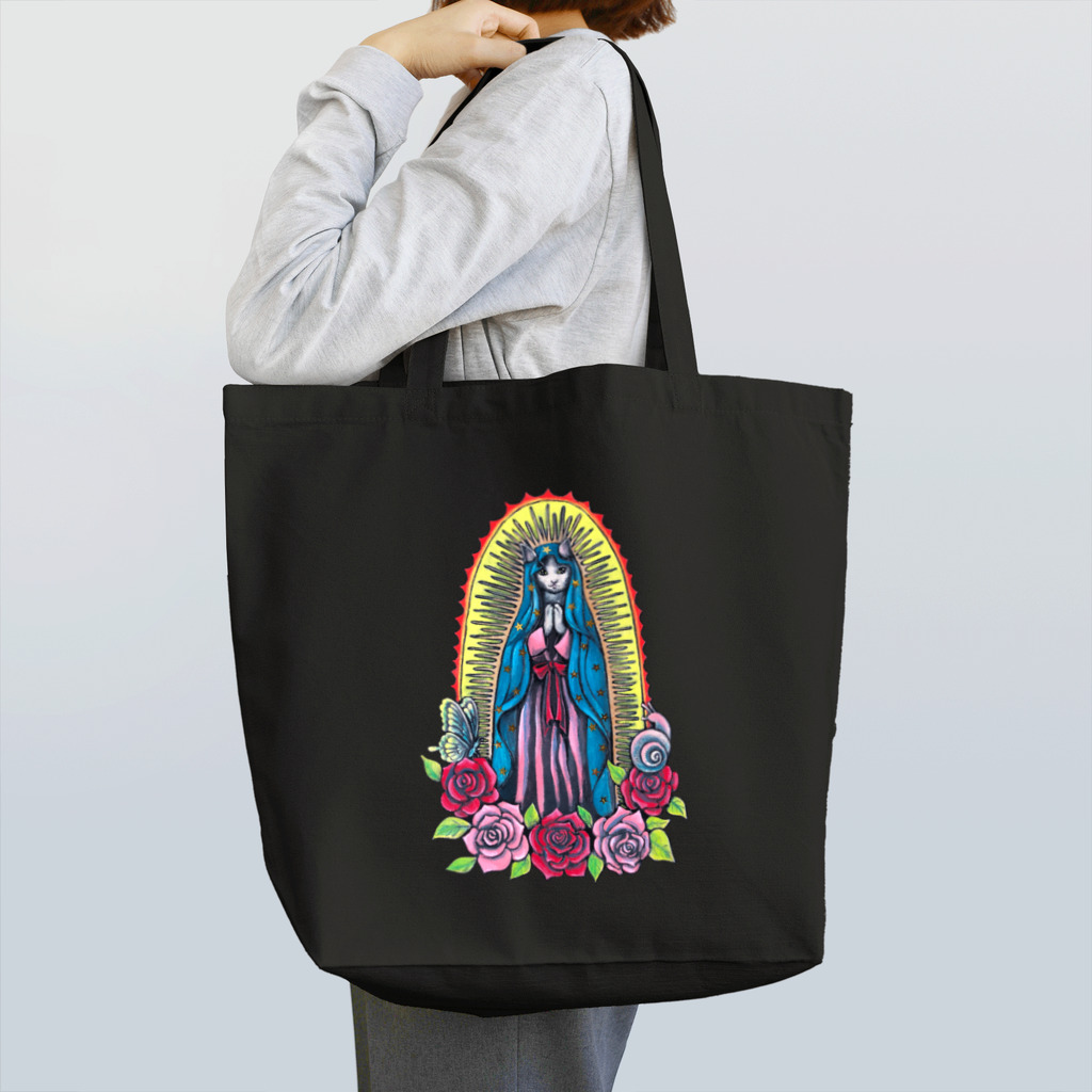 星月猫　徳島洋子のグアダルーペの聖猫 聖母マリア 猫 Tote Bag