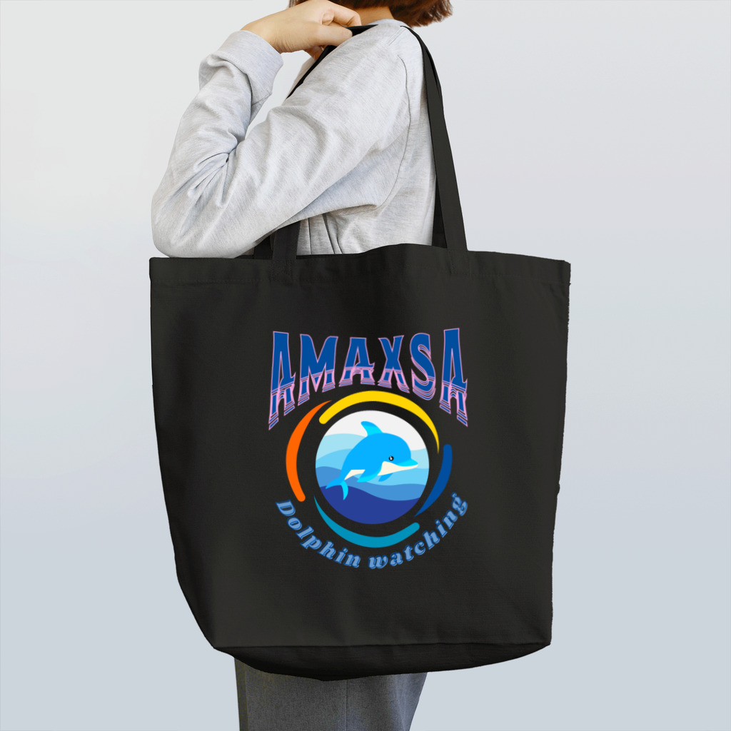 H.webPのAmaxsaイルカウォッチング-wave Tote Bag