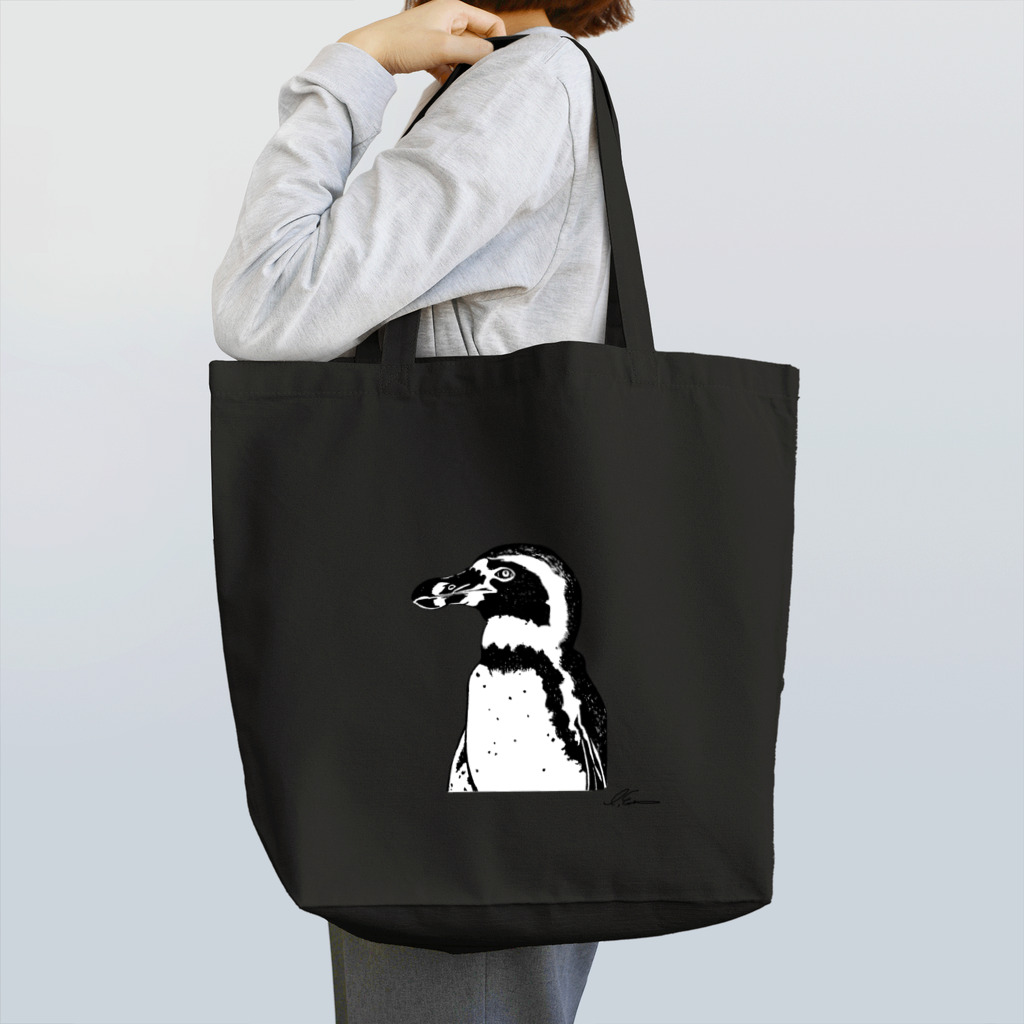 ペンギンやさんのフンボルトペンギン〈モノクロ〉 Tote Bag