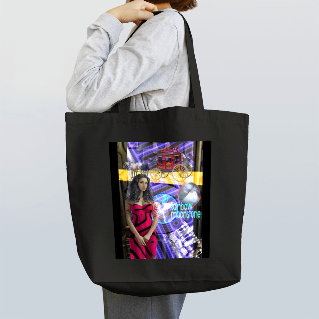 GECKO-SO-SINGのパワーストーン「レインボームーンストーン」 Tote Bag