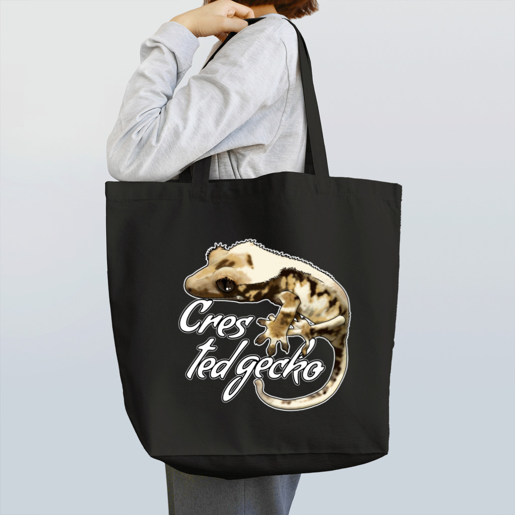 ha.chi@ハチ☺︎爬虫類のクレステッドゲッコー/リリーホワイト Tote Bag