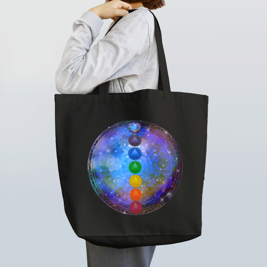 💖宇宙整体♪🌈♪こころからだチャンネル♪💖の宇宙曼荼羅　cakra version Tote Bag