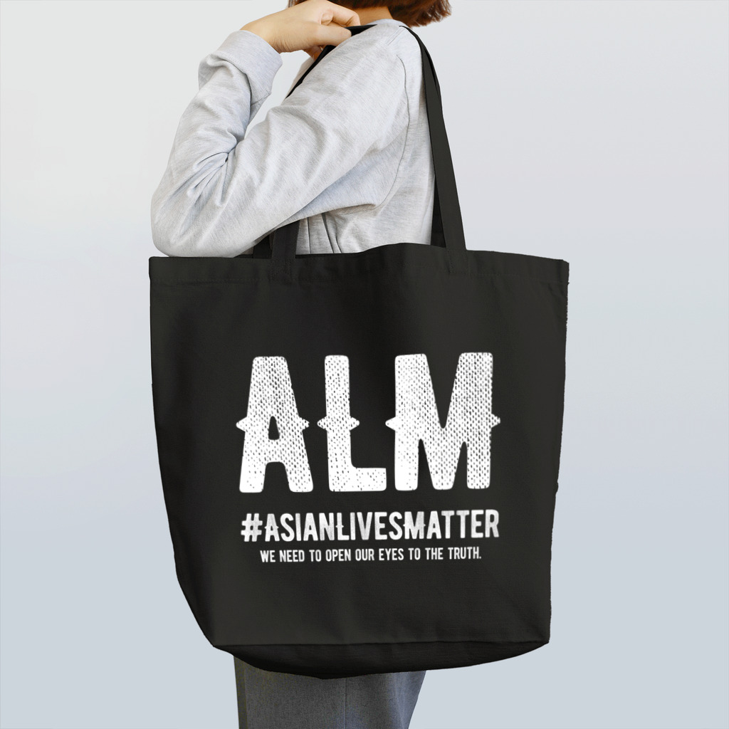 SANKAKU DESIGN STOREのAsian Lives Matter。 白 トートバッグ