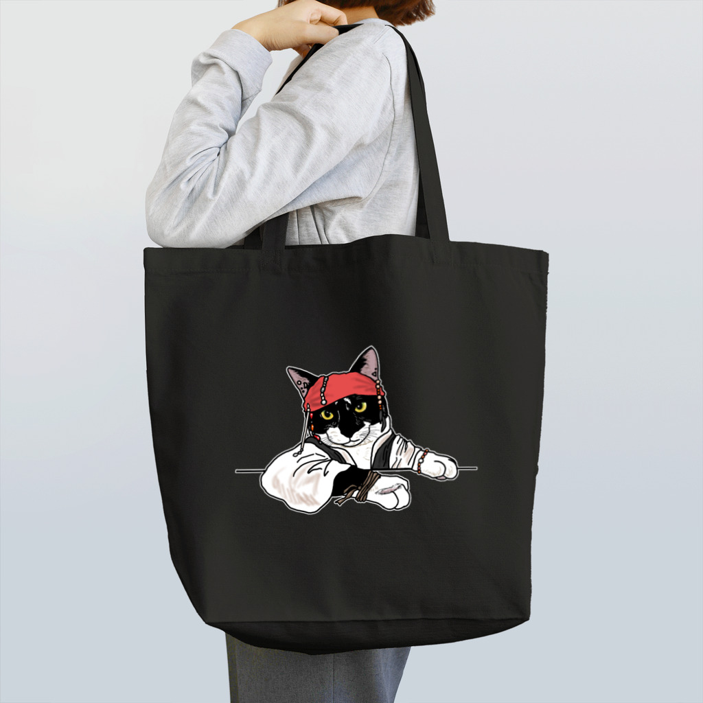 まりわのお店HOSHIYAの脳内✰オモイツキ✰の海賊風猫 トートバッグ