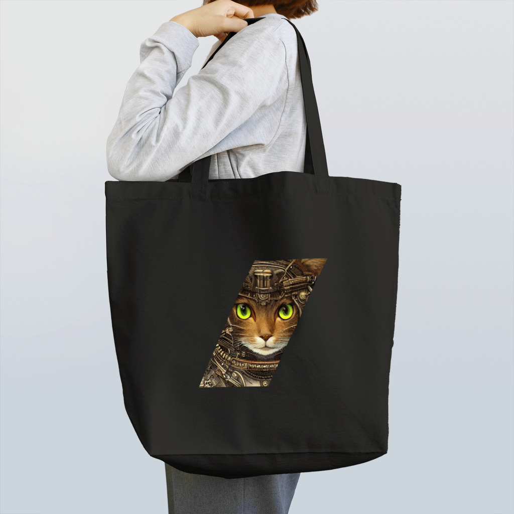 カレー屋　月夜のライオンの鉄猫E Tote Bag
