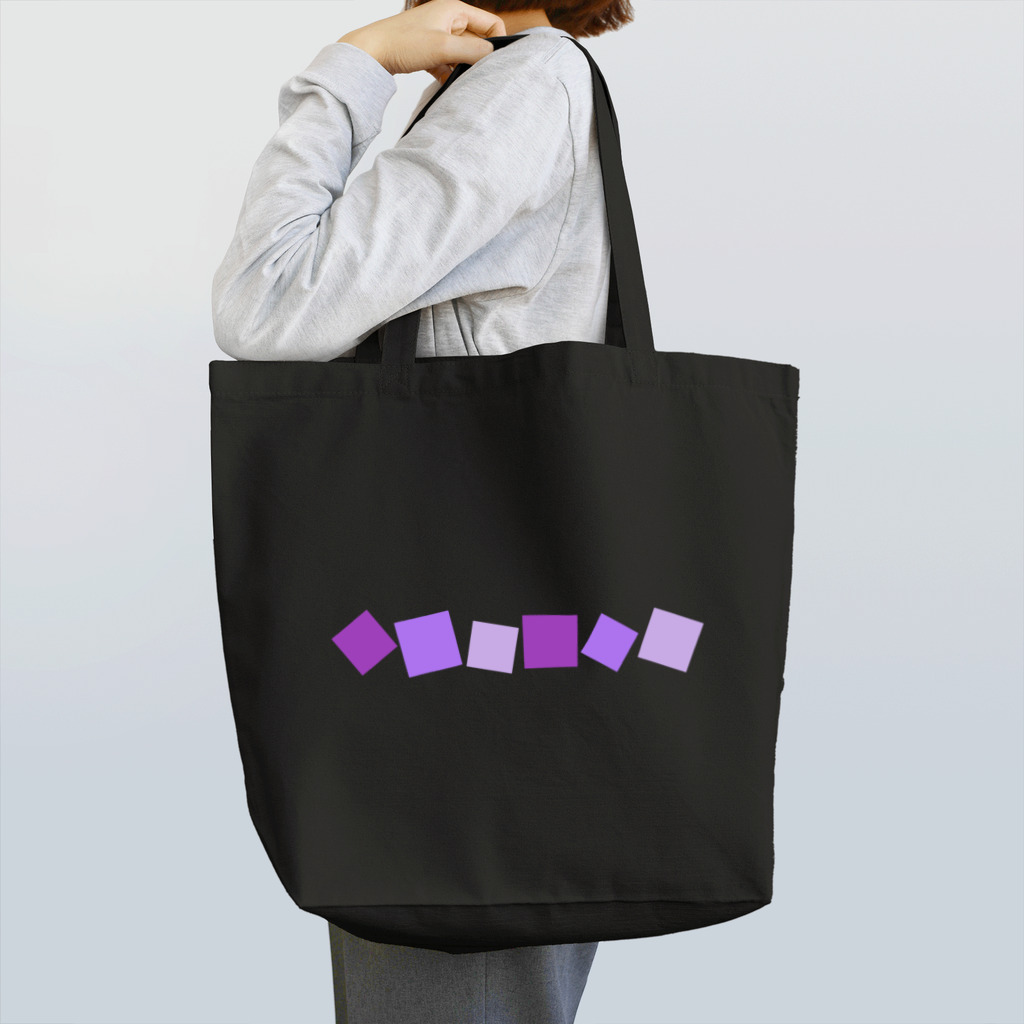 つきしょっぷの紫色の四角形 トートバッグ
