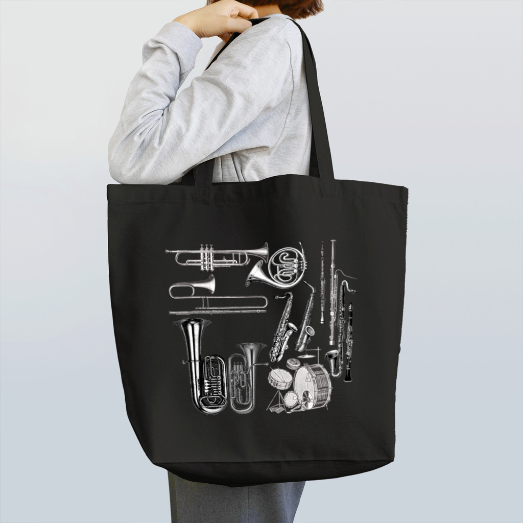 音楽雑貨でぶねこの楽器柄 Tote Bag