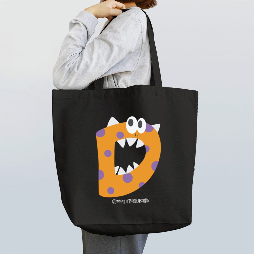 Creepy Treasures!のAlphabet　Monster　【D】 Tote Bag