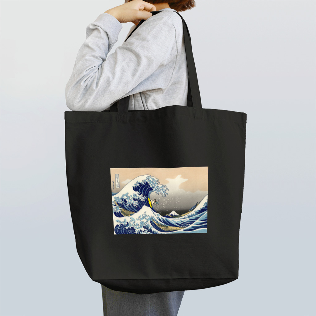 Ritora-Boraluaの浮世絵サーフィンねこ Tote Bag