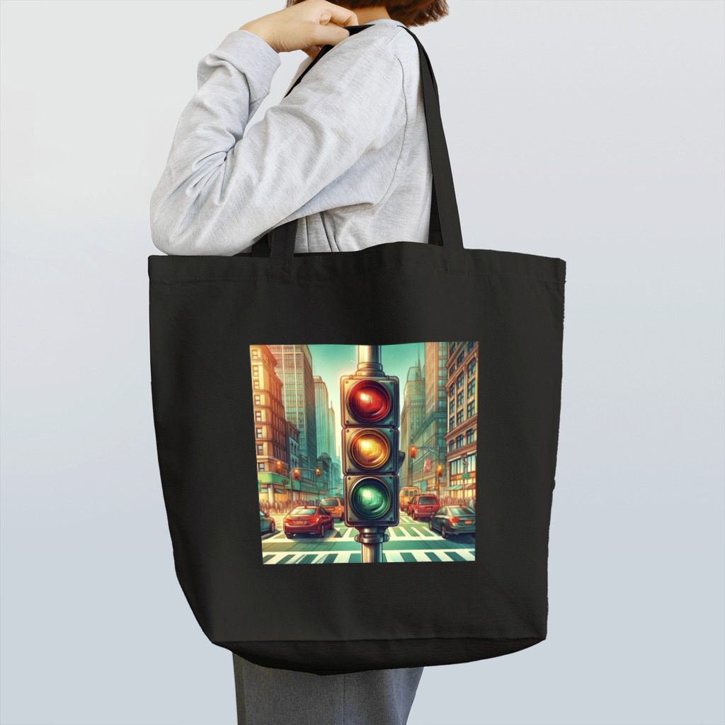 Artful Whiskersの都市のビート - 信号機のリズム Tote Bag