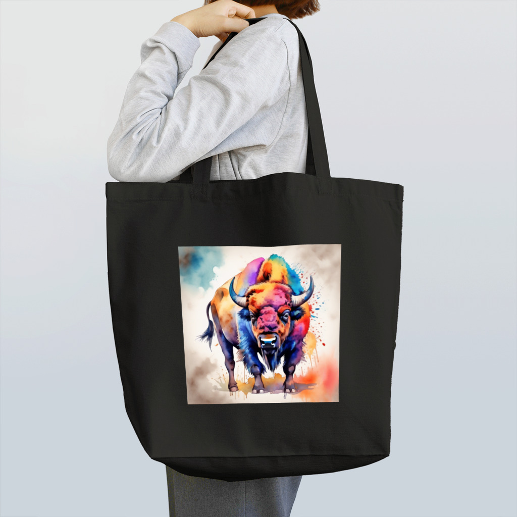 【ma chérie】A treasury of love.のカラフルバッファロー Tote Bag