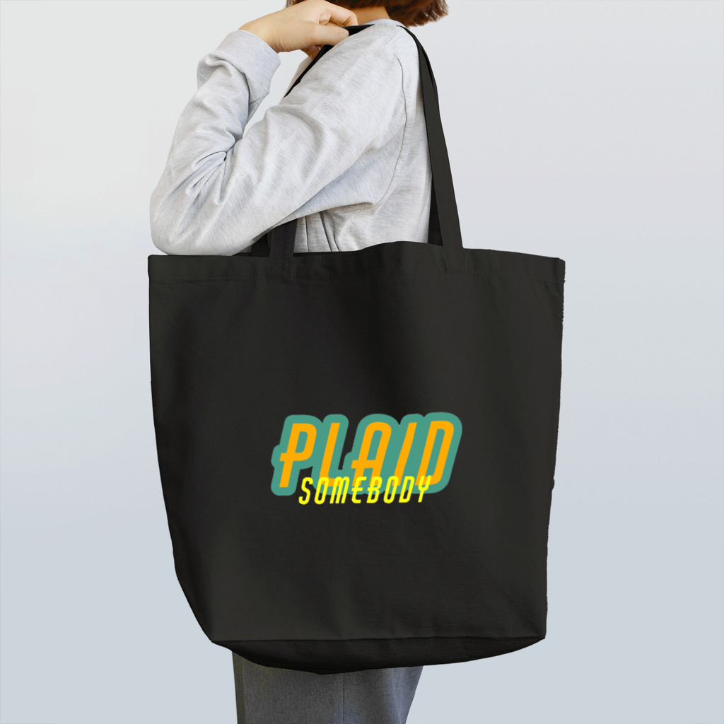 QB🦖のPLAID_m 에코백