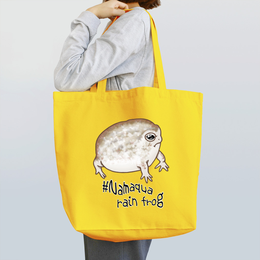 LalaHangeulのNamaqua rain frog(なまかふくらがえる) 英語バージョン トートバッグ