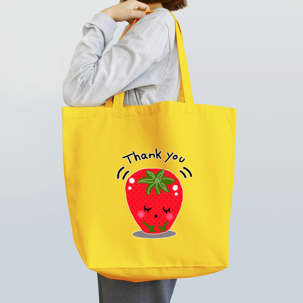 MZグラフィックスのいちご　Thank you Tote Bag