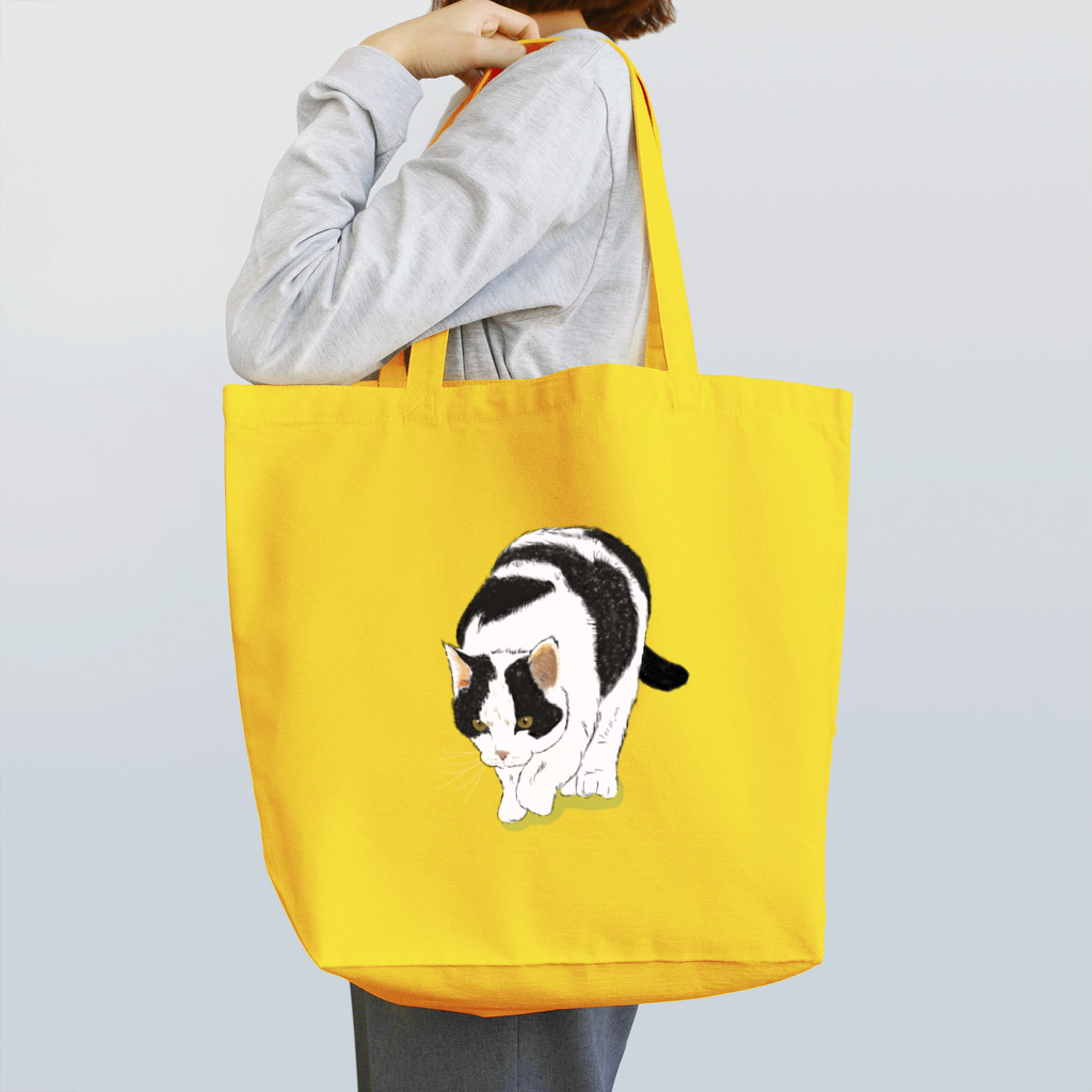 小鳥と映画館の狙うネコ Tote Bag