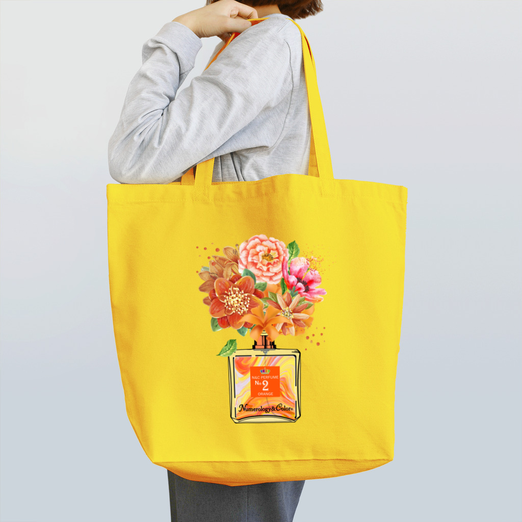 &i Designのアンドアイデザイン　数秘＆カラー🄬オマージュボトルNo2&ORANGE Tote Bag