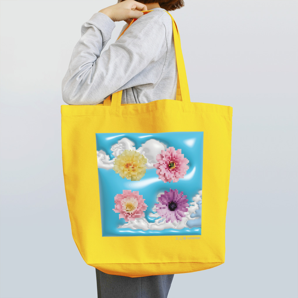 火山梅（kazanbai） storeの【アパレル】sky and flowers Tote Bag