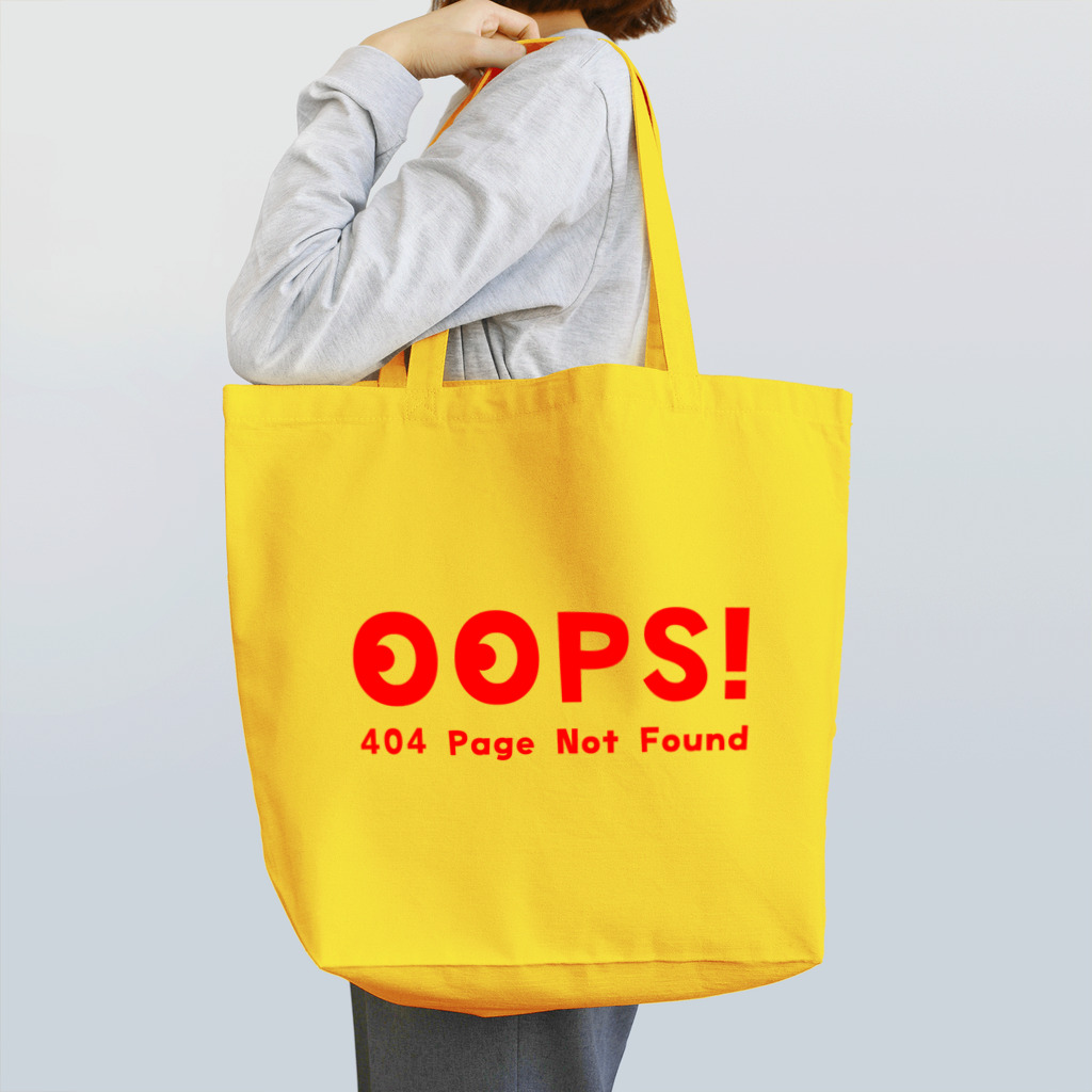 QROOVYのエラーコード Oops! 404 page not found  05 トートバッグ