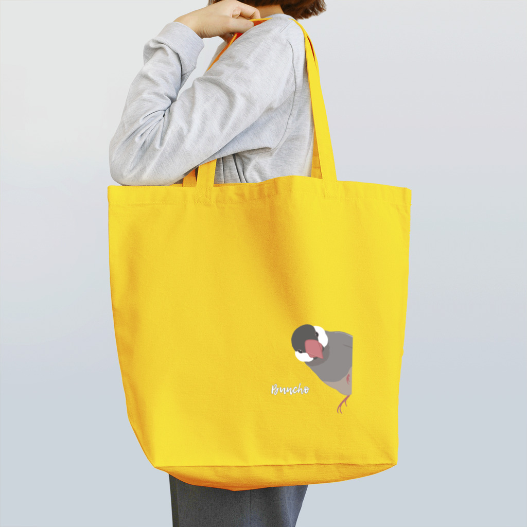 雛乃の文鳥グッズ屋さんのひょっこり桜文鳥さん Tote Bag