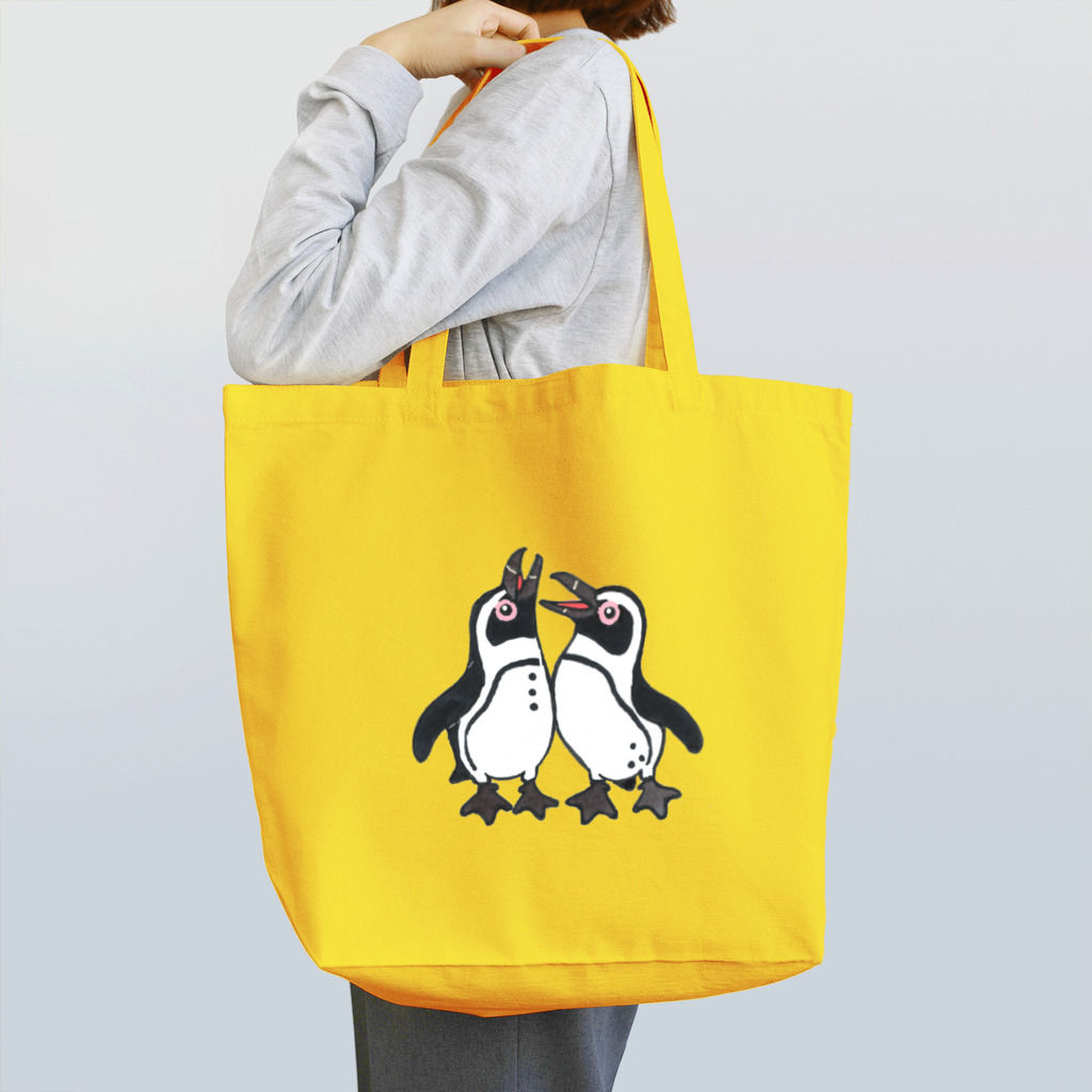 penguininkoの仲良く鳴き交わす🐧🐧 Tote Bag