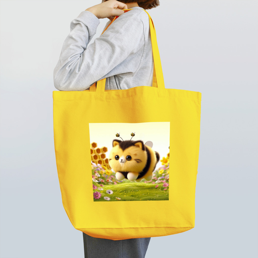 にゃっとクローバーのミツバチにゃんこ トートバッグB Tote Bag