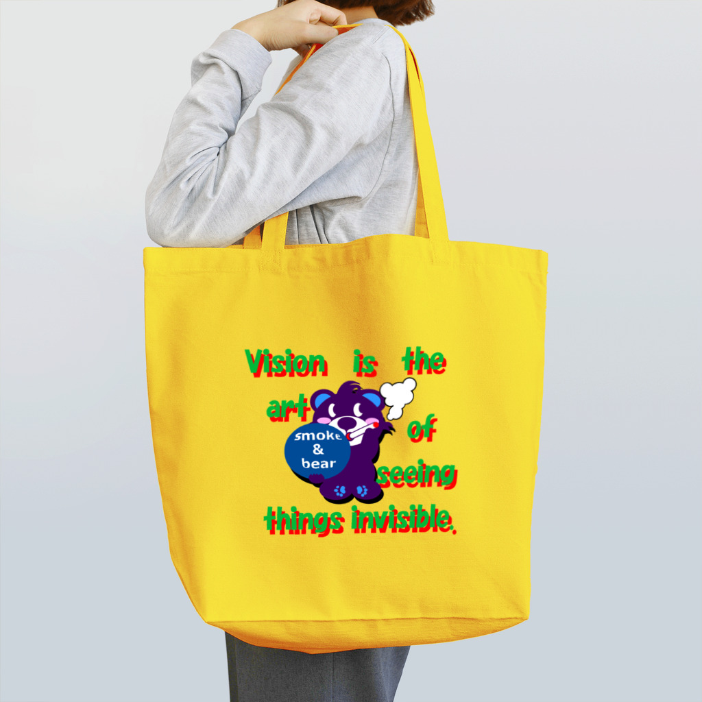 オリジナルデザインTシャツ　SMOKIN'のくるりんモクモックマC紫 Tote Bag