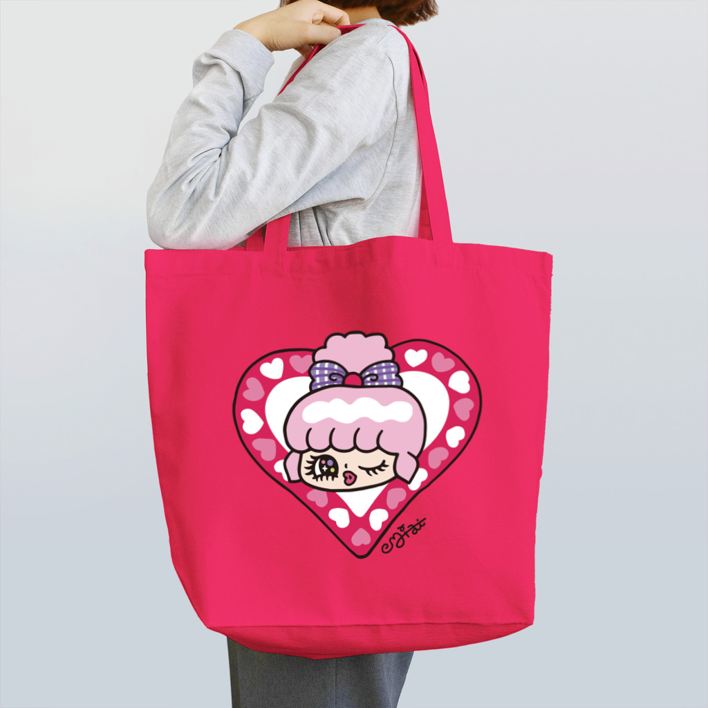 ミジワールドSUZURIショップのプエちゃん❤︎ハート Tote Bag