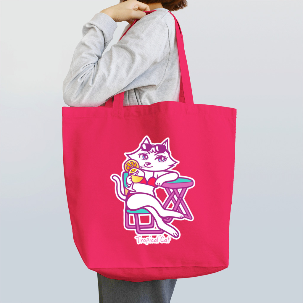VISIONのTropical Cat Tote Bag