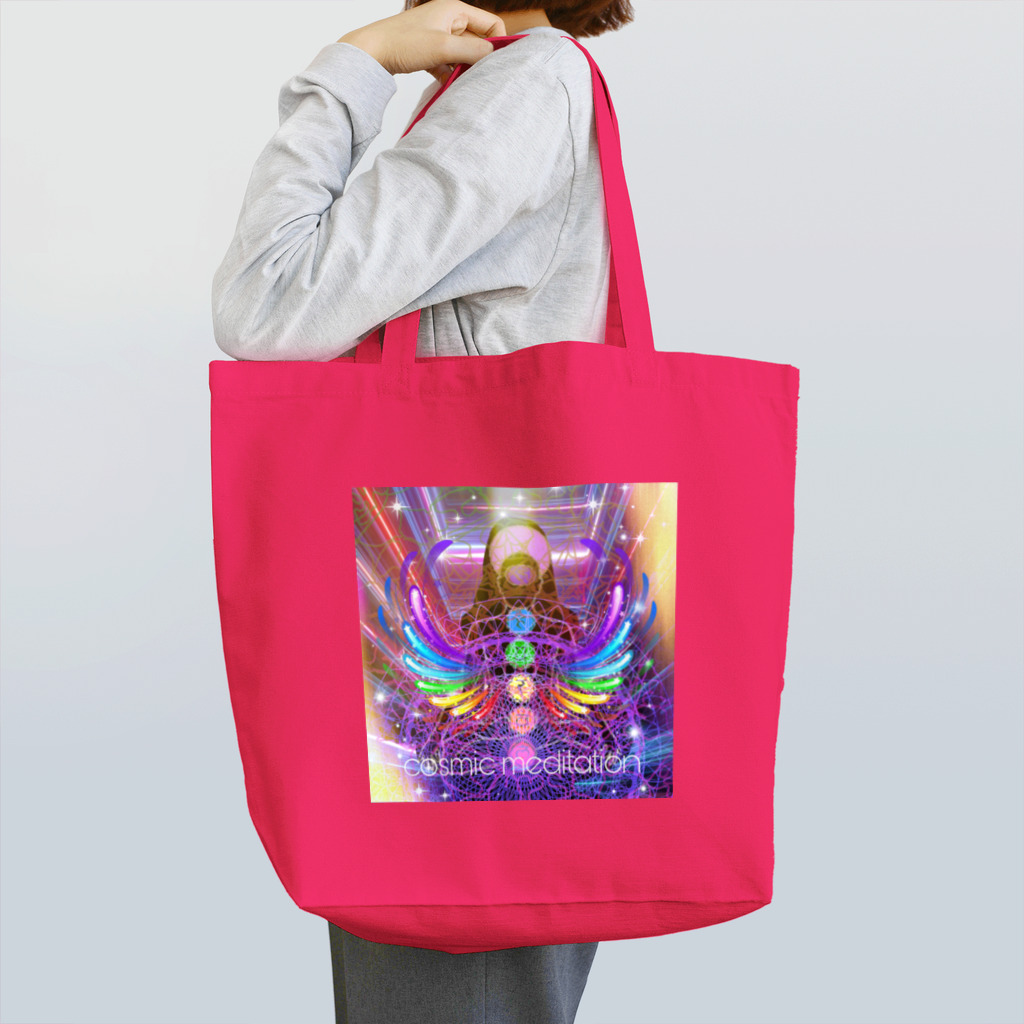 💖宇宙整体♪🌈♪こころからだチャンネル♪💖のcosmicmeditation rainbow  wing Tote Bag