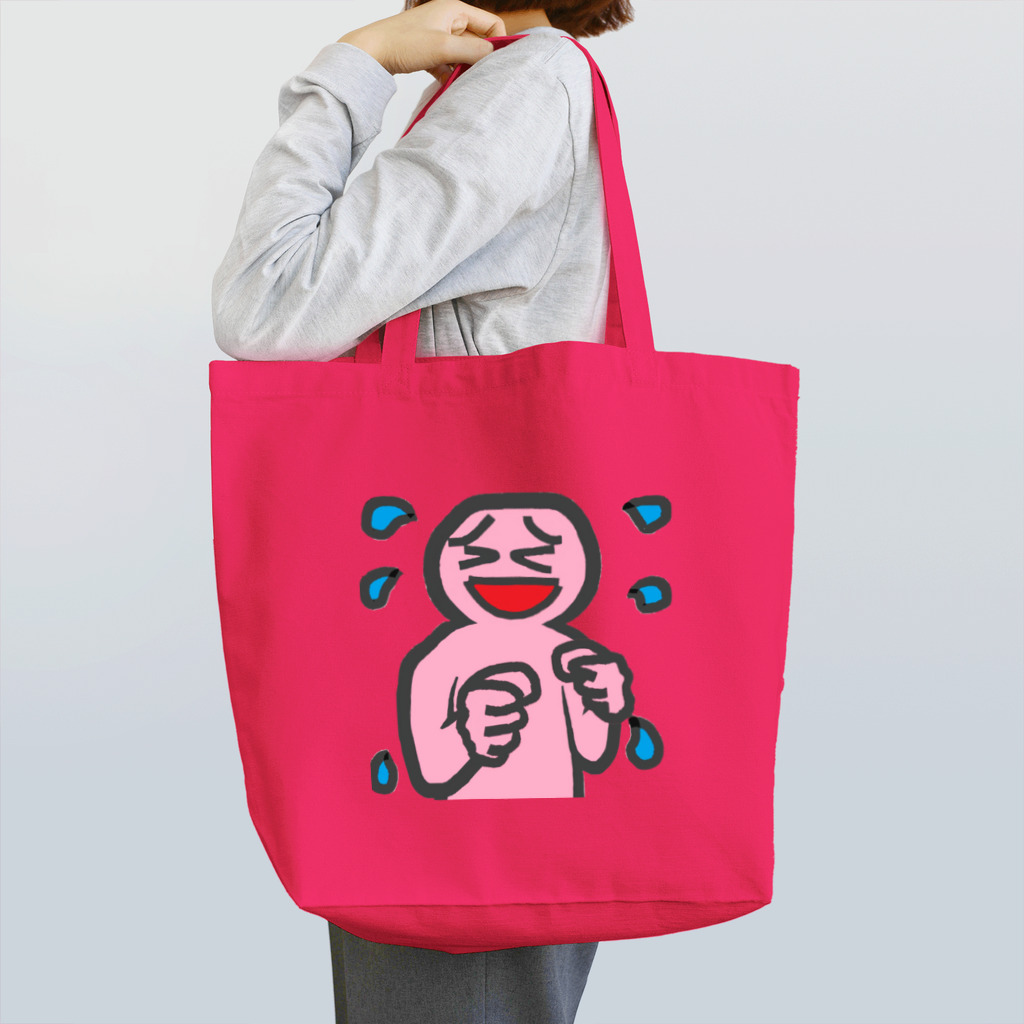 むてきんぐオリジナルグッズ販売所のピンクはげロングスリーブTシャツ（あざぁーす） Tote Bag