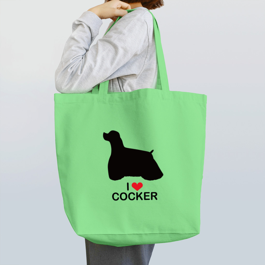 コッカースパニエルと仲間たちのお店のI LOVE COCKER Tote Bag