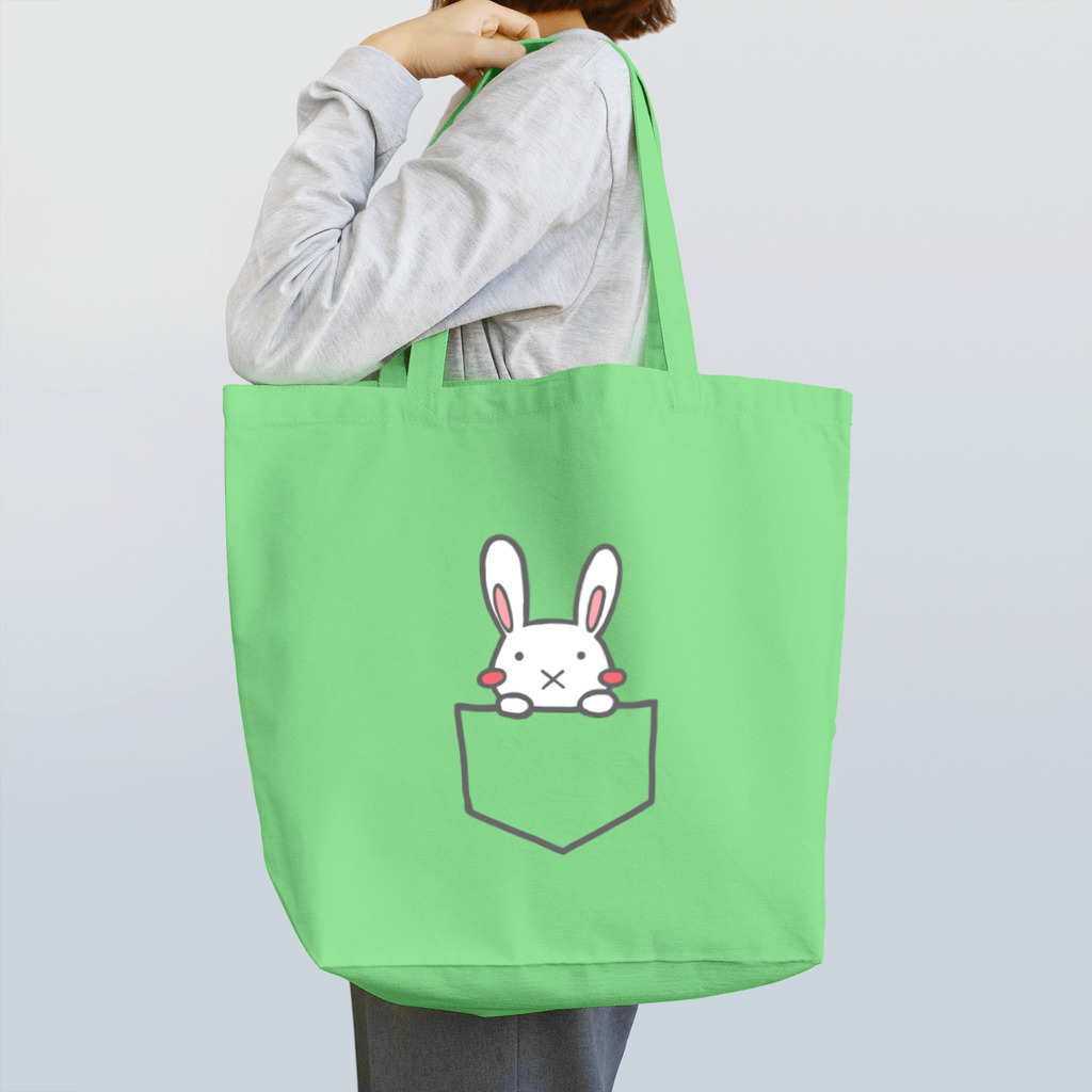 花歌屋さんの花歌うさぎinポケット Tote Bag