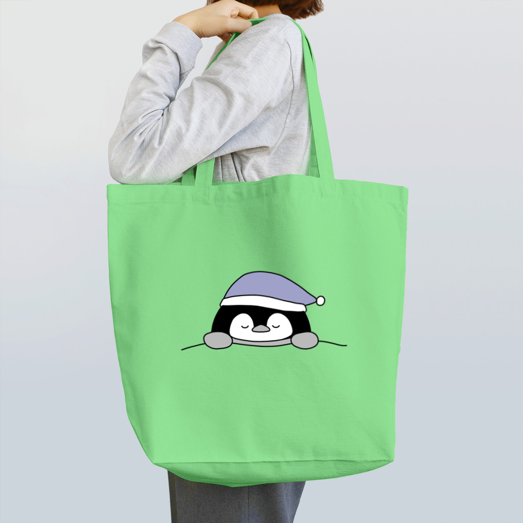 ちょこぺんのねむねむペンギン ブルー Tote Bag