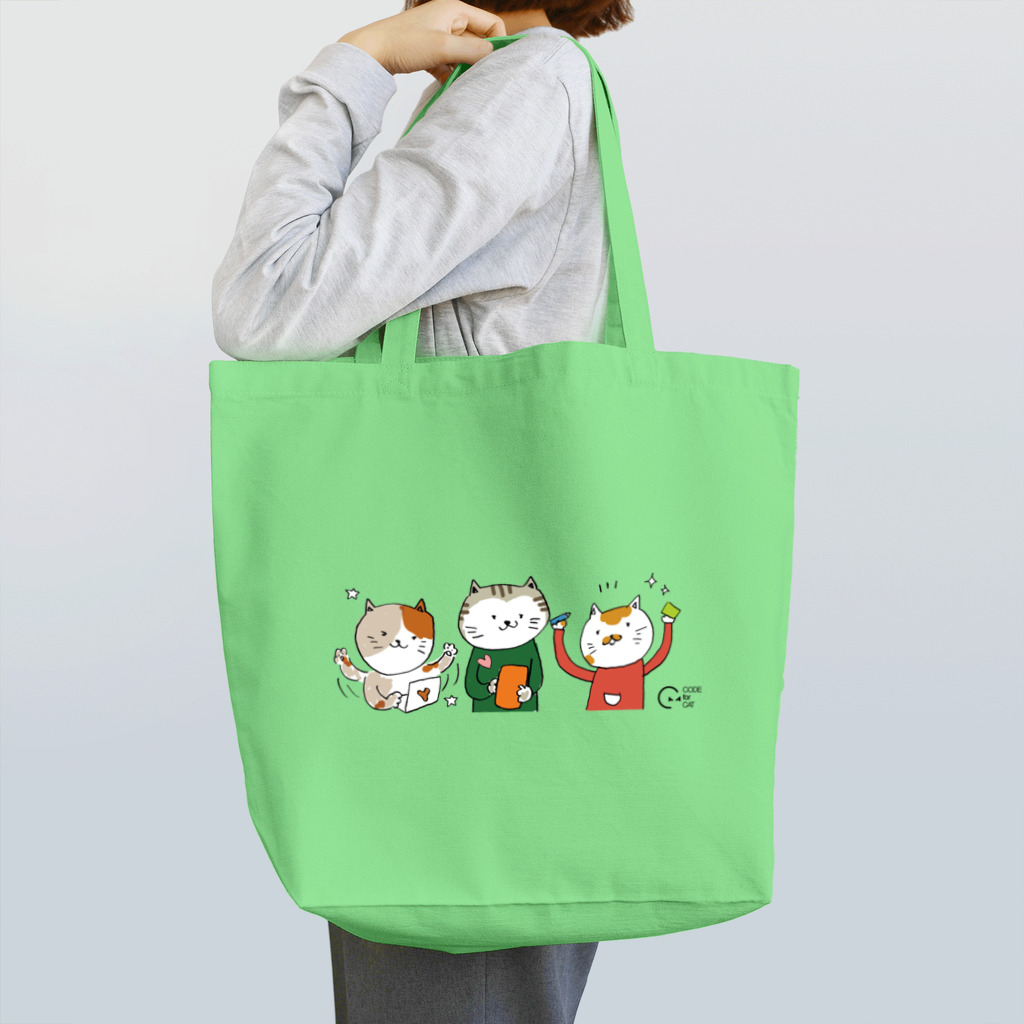 Code for CATのCode for CAT 3匹 Tote Bag