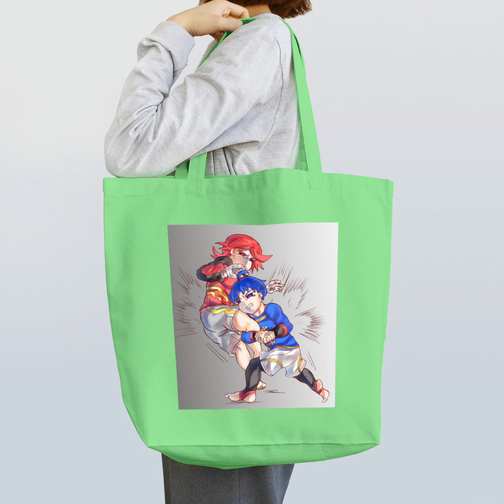 柔術やノーギTシャツのお店のこれでもかってくらい激しい片足タックル　 Tote Bag