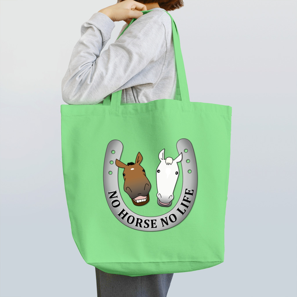 SHOP HAPPY HORSES（馬グッズ）の蹄鉄デザイン（メタル） トートバッグ