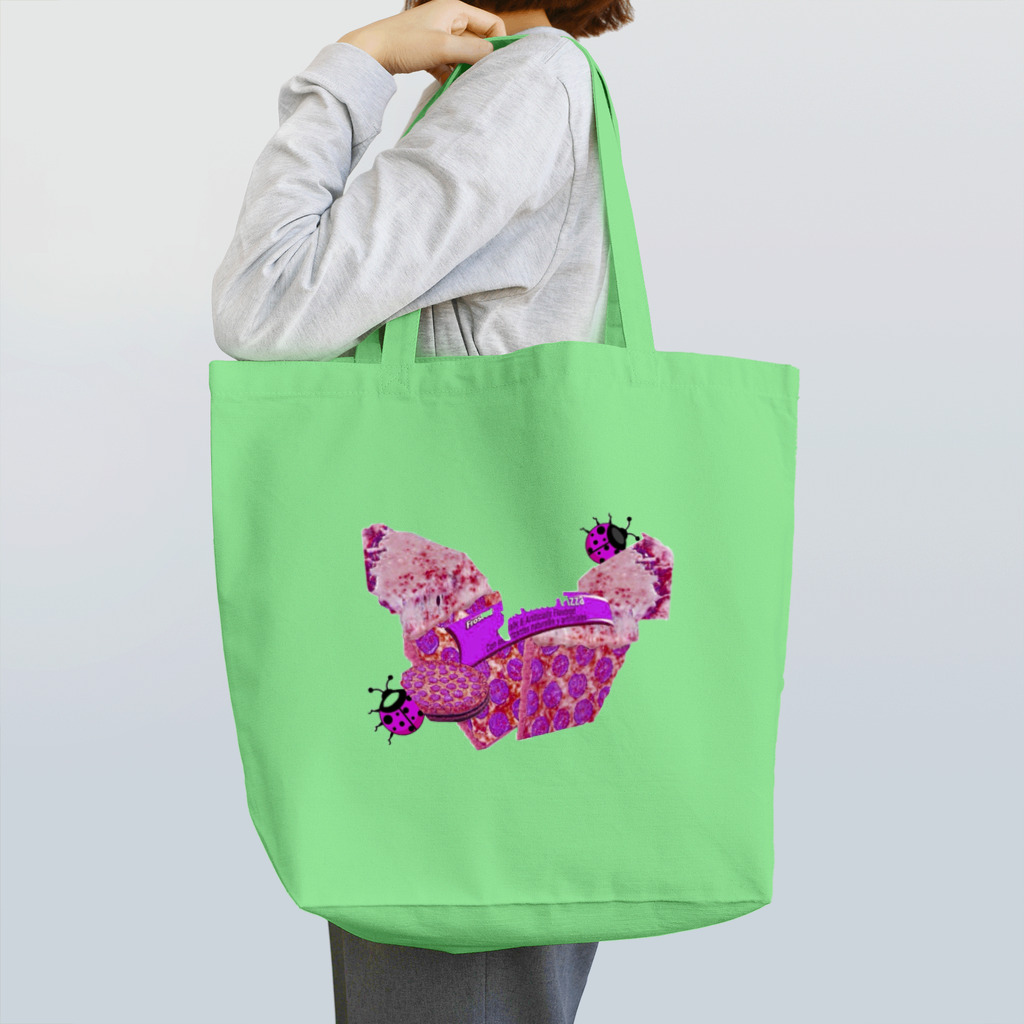 malienのピンクてんとう虫ピザ Tote Bag