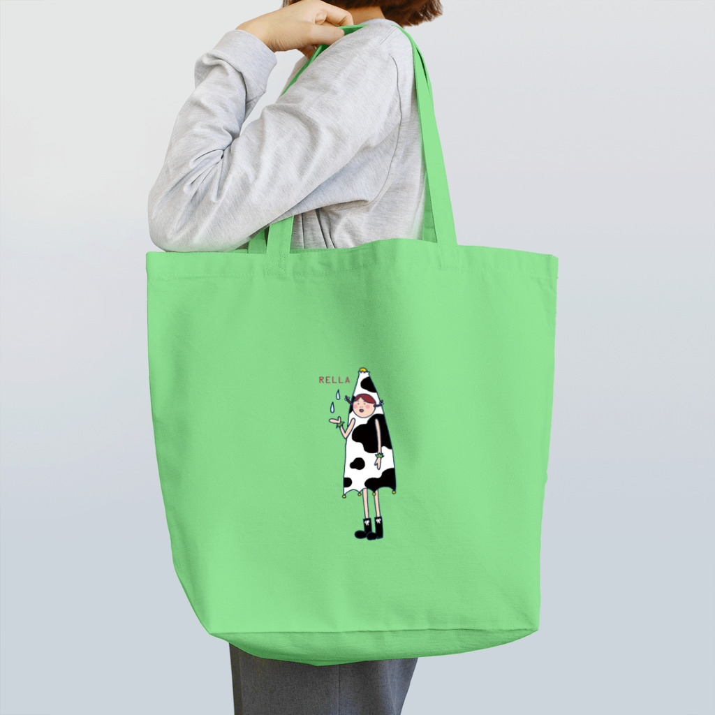 Peco Peco Boo&Carotte cocon❋のレーラ(牛柄) Tote Bag