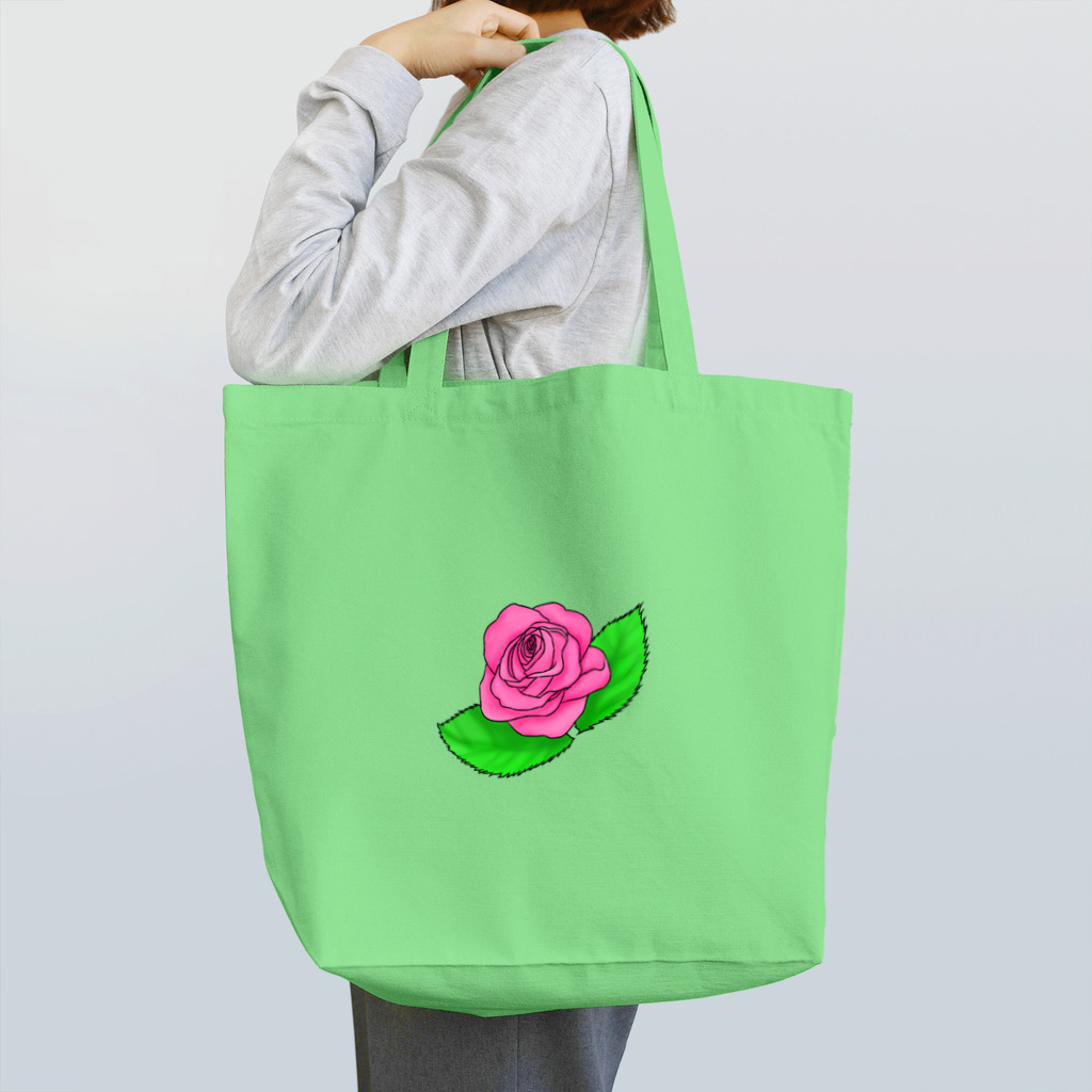 Lily bird（リリーバード）のピンクの薔薇グッズ Tote Bag