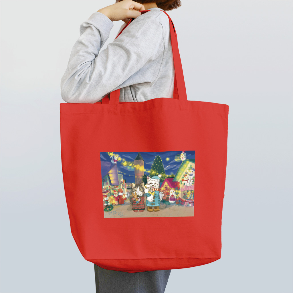 猫のきぬくんのお店のみーにゃんとしらたまくん　クリスマスツアー Tote Bag