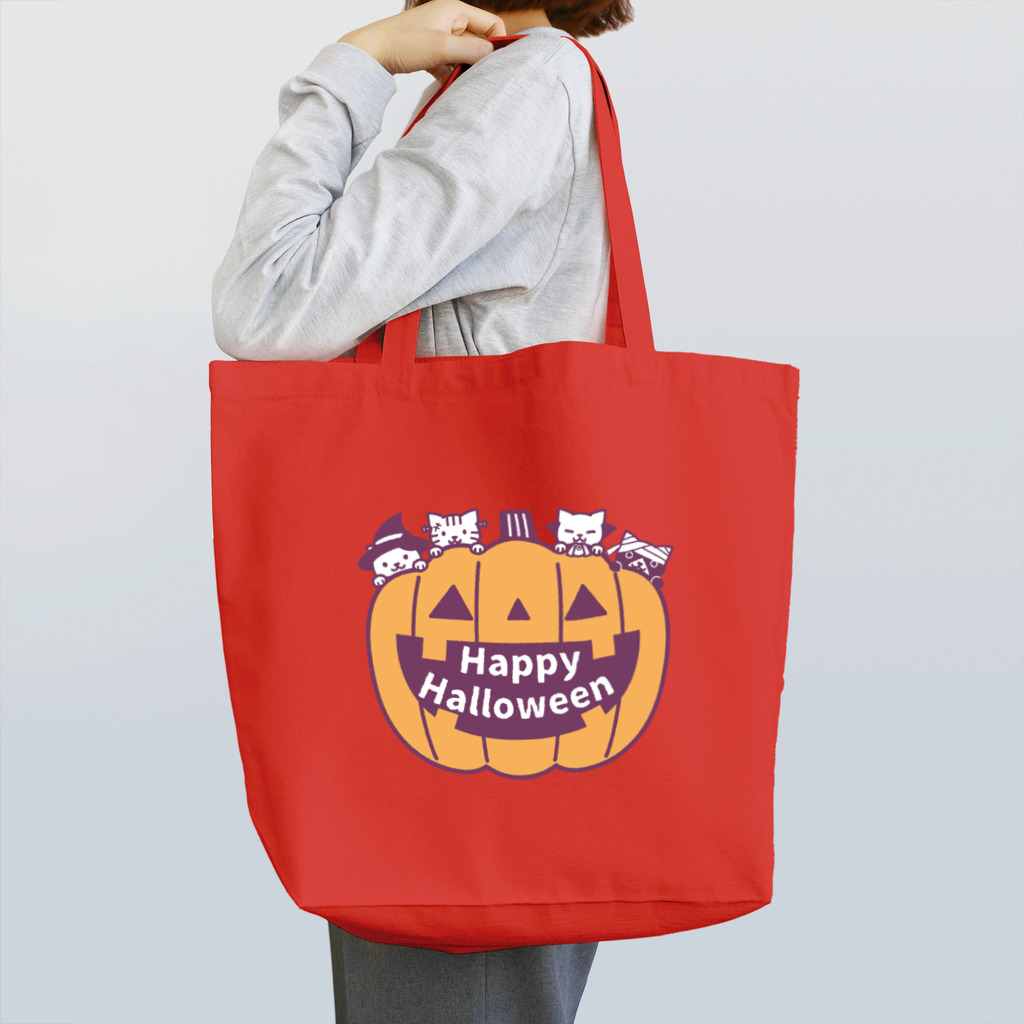 あずき缶の4匹の猫のハロウィーン Tote Bag