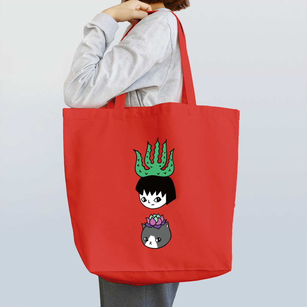 nanaqsaのアロエのアッちゃん下にエケネコ Tote Bag