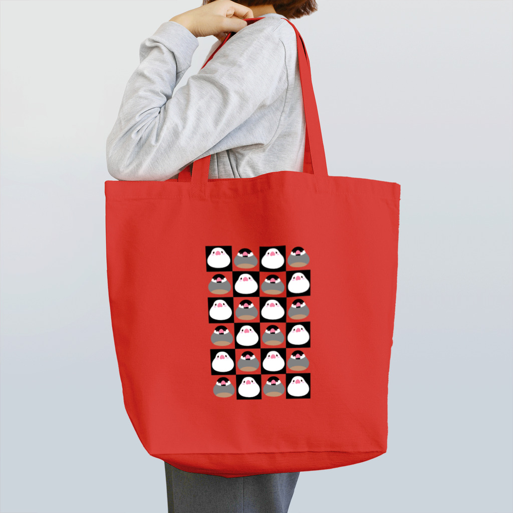 torilove_birdloverのもっちり市松文鳥ズ Tote Bag