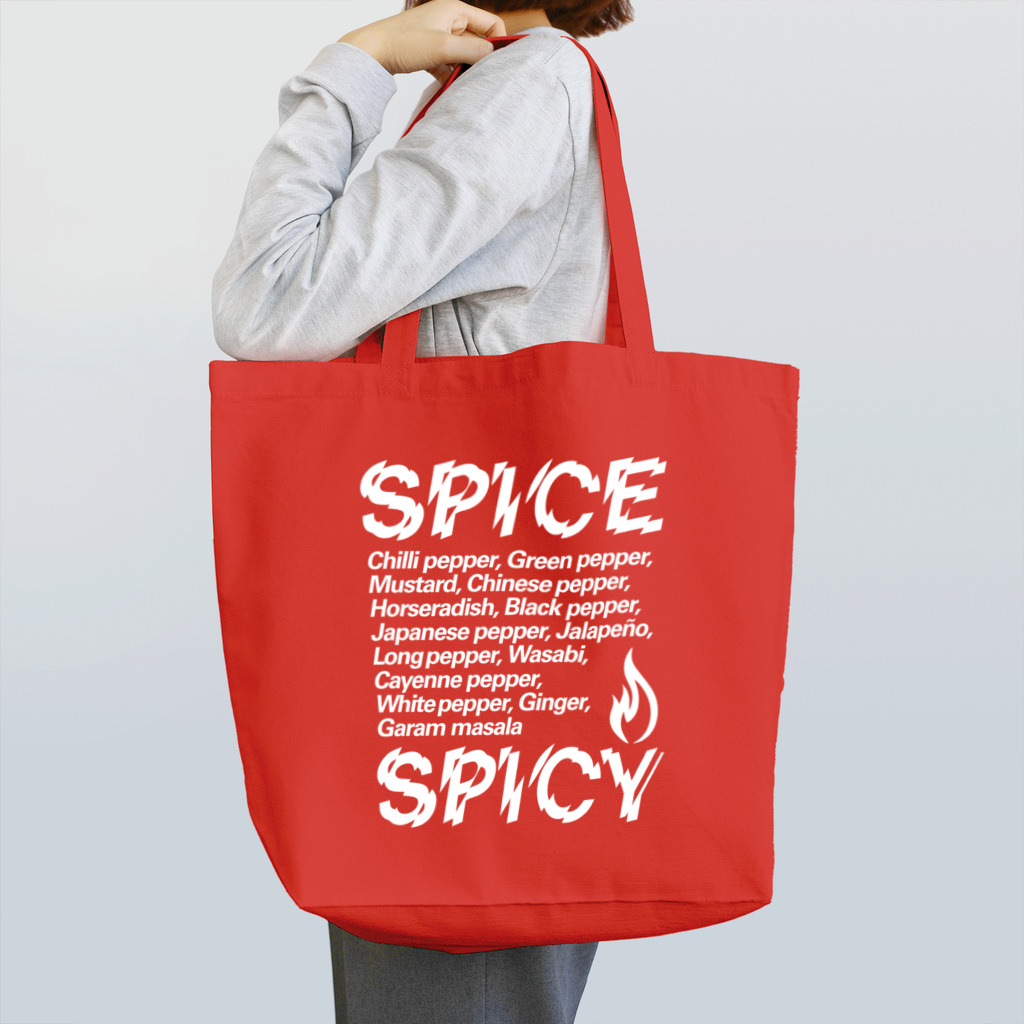 LONESOME TYPE ススのSPICE SPICY（White） トートバッグ