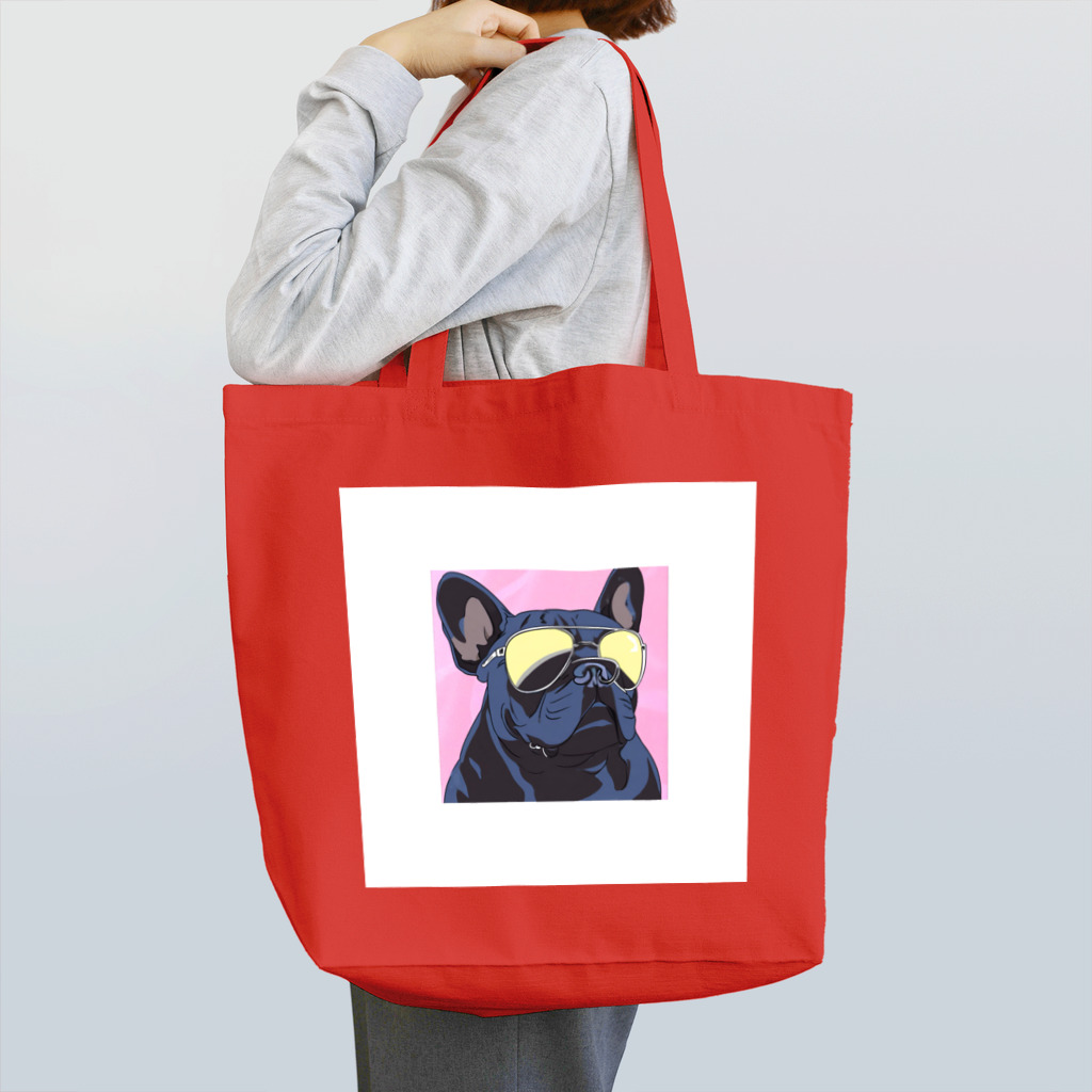 はむにだショップ【GURASAN】のGURASANフレンチブルドック Tote Bag